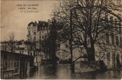 Carte postale ancienne Crue de la Seine - Rue Diaz - Le 29 Janvier 1910
                                                                     à Paris 16e
                                