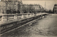Inondations 1910 Paris Pont de l'Alma