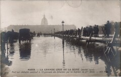 Inondations 1910 Paris Esplanade des Invalides