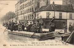 Inondations 1910 Paris Politiciens