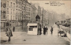 Inondations 1910 Paris Quai des Grands-Augustins