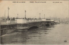 Inondations 1910 Paris Pont de la Concorde