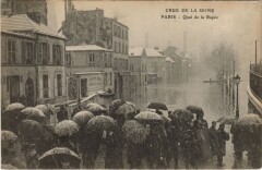 Inondations 1910 Paris Quai de la Rapee