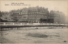 Inondations 1910 Paris Pont Saint-Michel