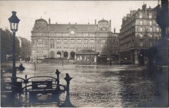 Inondations 1910 Paris Rue Saint-lazare Cour de Rome