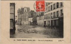 Inondations 1910 Paris Rue de la Croix-nivert