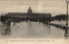 Inondations 1910 Paris Esplanade des Invalides