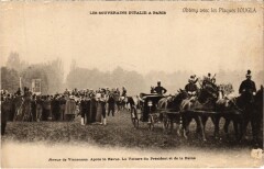 Les Souverains d'Italie a Paris Revue de Vincennes Royalty