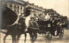 Les Journées Italiennes (14-18 octobre 1903) - Sa Majesté le Roi d'Italie et le Président de la République à la Sortie de la Gare du Bois de Boulogne à Paris 16e