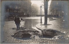 Inondations 1910 Paris effondrement d'un egout