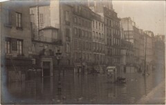 Inondations 1910 Paris carte photo