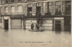 Inondations 1910 Paris Quai des Grands-Augustins