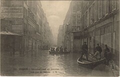 Inondations 1910 Paris Rue de Seine