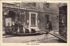 Inondations 1910 Paris Rue de Seine