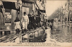 Inondations 1910 Paris Avenue Rapp Passerelle