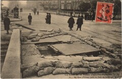 Inondations 1910 Paris Quai d'Orsay pont de Solferino