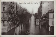 Inondations 1910 - Rue Saint-Charles à Paris 15e