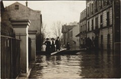 Inondations 1910 Paris carte photo
