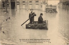 Inondations 1910 Paris Boulevard Haussmann