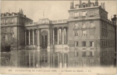 Inondations 1910 Paris Chambre des Deputes