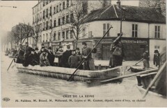 Inondations 1910 Paris Politiciens