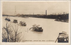 Inondations 1910 Paris vue generale