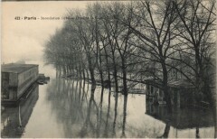Inondations 1910 Paris Quai de la Gare