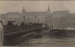 Inondations 1910 Paris Pont du Carrousel
