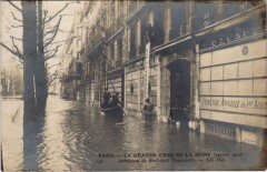 Inondations 1910 Paris Boulevard Haussmann