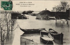 Inondations 1910 Paris La Barriere de Billancourt
