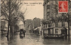 Inondations 1910 Paris Rue gros Auteuil