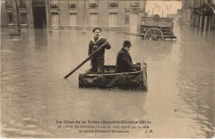 Inondations 1910 Paris Boulevard Haussmann