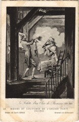 Ancien Vieux Paris Moeurs et Coutumes Toilette d'un Clerc