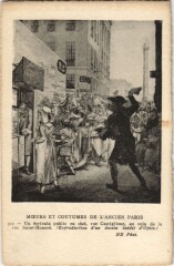 Ancien Vieux Paris Moeurs et Coutumes Un ecrivain public