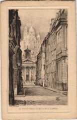 Ancien Vieux Paris Le Sacre-Coeur vu de la Rue Laffitte