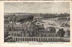 Ancien Paris Vue sur la Seine prise des Minimes de Chaillot