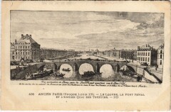 Ancien Paris Le Louvre Pont Royal