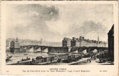 Ancien Paris Pont-Neuf rpise du Quai Malaquais