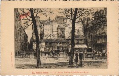 Carte postale ancienne Ancien Paris - La Place Saint André des Arts
                                                                     à Paris 6e
                                