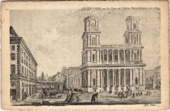 Ancien Paris Place et Eglise Saint-Sulpice