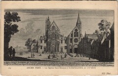 Ancien Paris Eglises Saint-Etienne et Sainte-genevieve