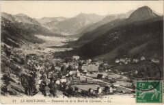 Le Mont-Dore-Panorama vu de la Route de Clermont à Mont-Dore