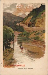 La Bourboule-Route de Saint-Sauves Litho à La Bourboule