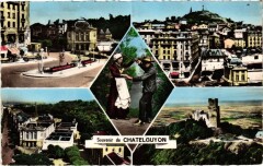 Chatel-Guyon - Souvenir collage à Châtel-Guyon