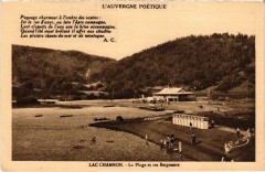 Lac Chambon - La Plage et les Baigneurs