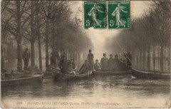 Inondations 1910 Paris Avenue Montaigne