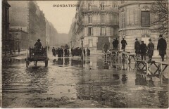 Inondations 1910 Paris Avenue Montaigne