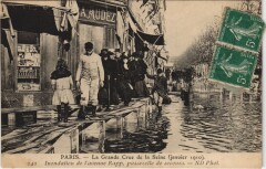 Inondations 1910 Paris Avenue Rapp Passerelle