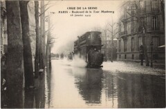 Inondations 1910 Paris Boulevard de la Tour Maubourg