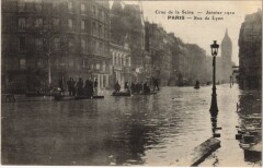Inondations 1910 Paris Rue de Lyon